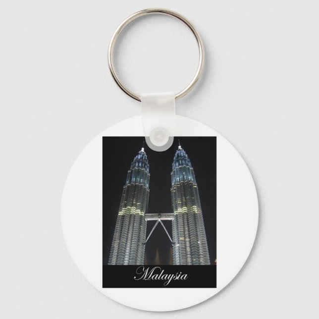 Petronas Towers at Night Keychain (Front)
