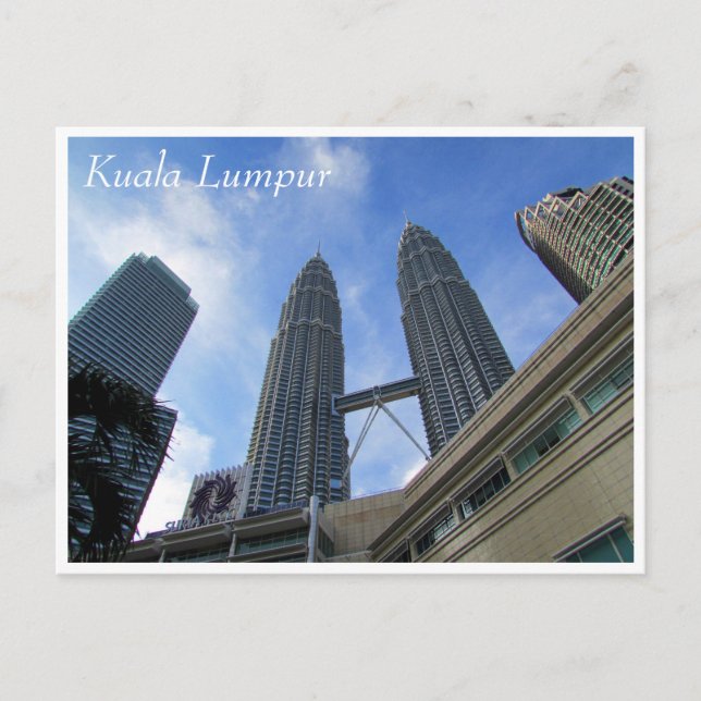 petronas towers high postcard (Front)