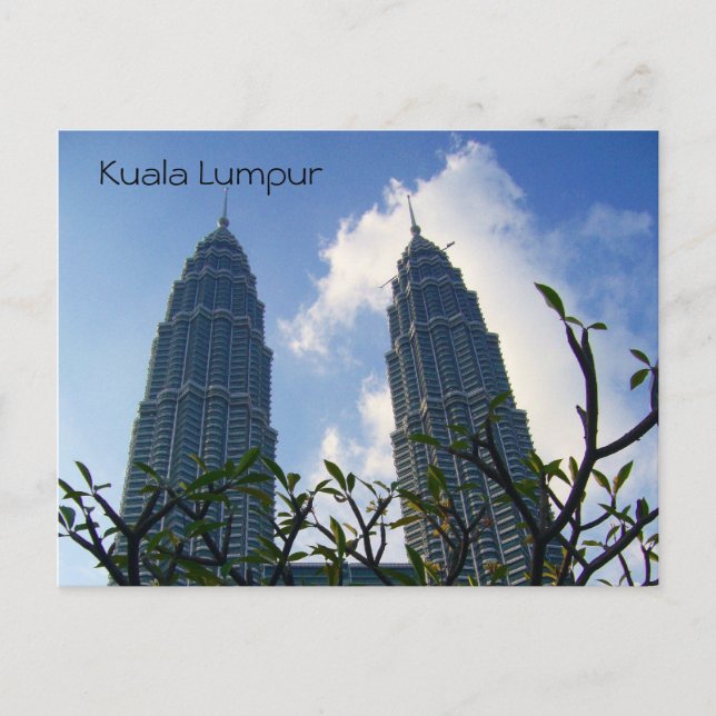 petronas twin towers tops postcard (Front)