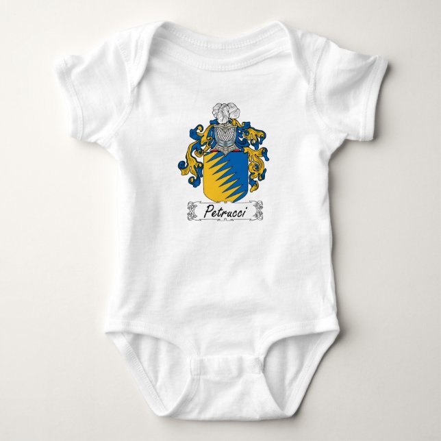 Petrucci Family Crest Baby Bodysuit (Front)