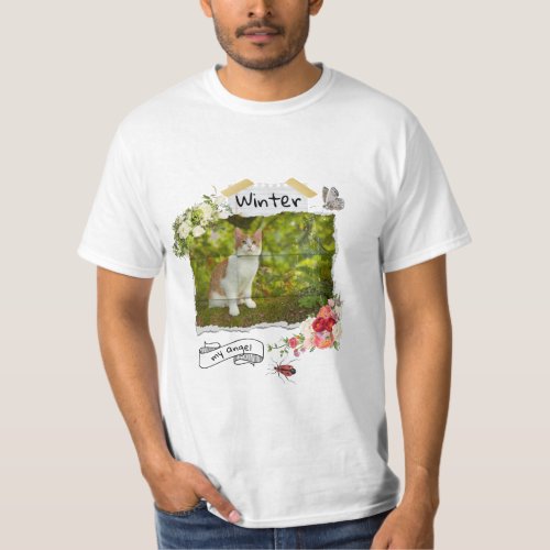 Pets and flowers collage scalable cutomized  T_Shirt