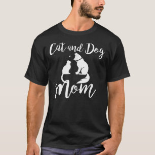 Pets Animals Cats and Dogs T-Shirt Cat Mom AF Dog