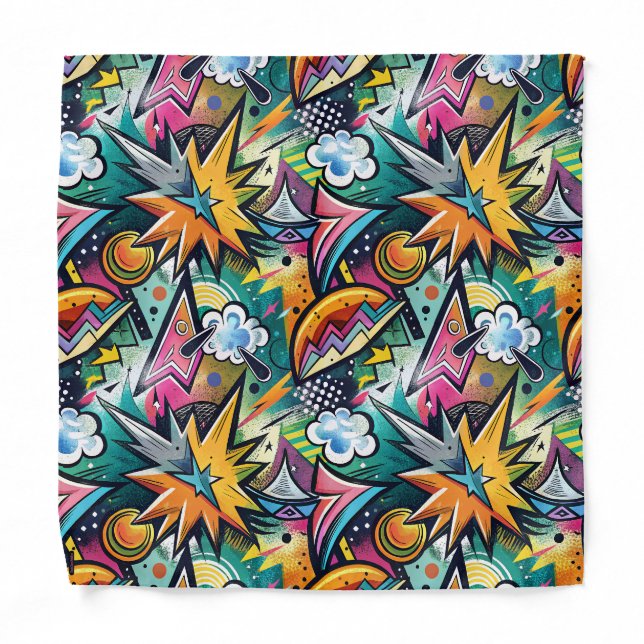 Pets banana Zoom "Urban Paws" Bandana (Front)