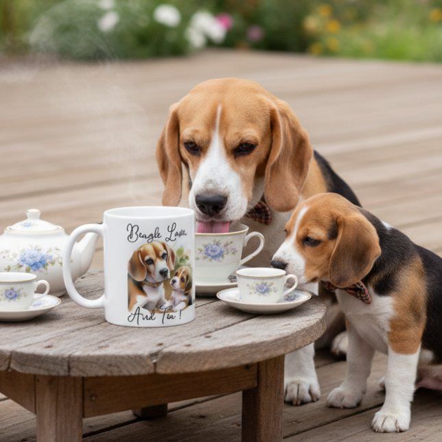 Pets Beagle Love Browns Personalize Coffee Mug (Creator Uploaded)