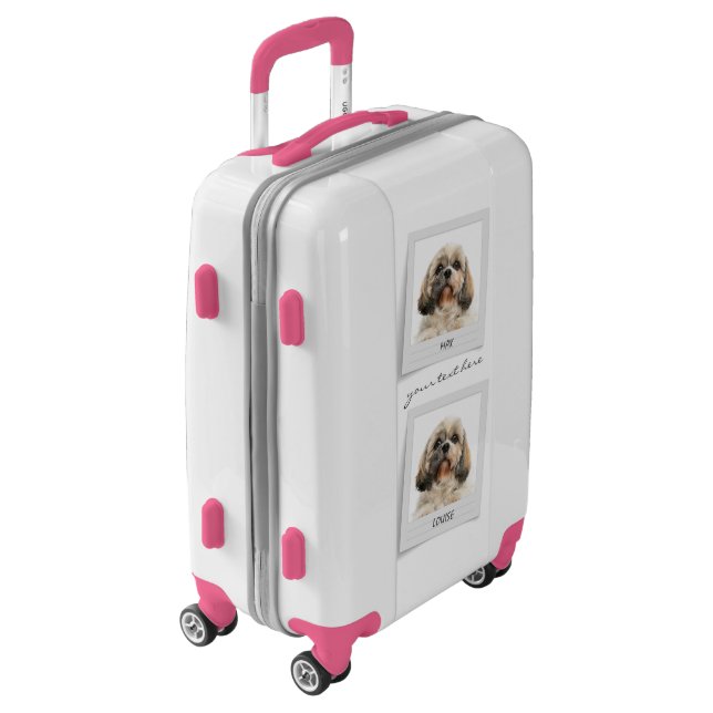 Pets Birthday Photo Frame Personalized Dogs Luggage (Rotated Left)