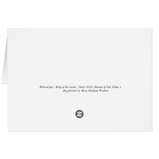 Pets card by Mary Dunham Walters (Back Horizontal)