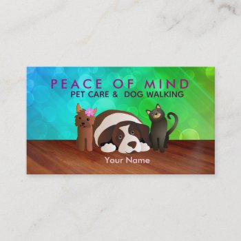 Pets Care And Dog Walking Business Cards by MsRenny at Zazzle