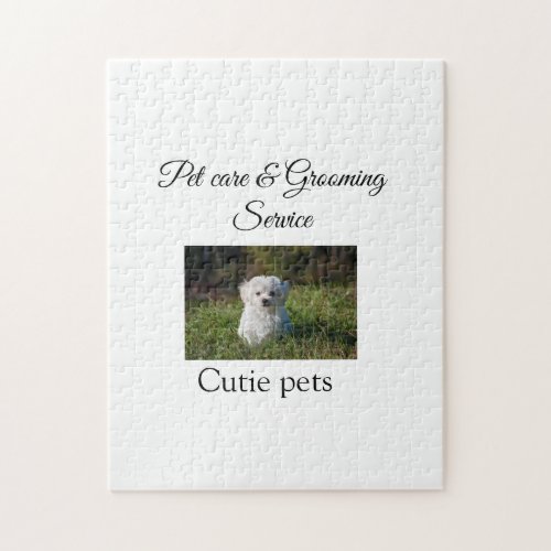 Pets care grooming service add name address text jigsaw puzzle