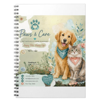 Pets,Cat And Dog Sitter And Walker Spiral Notebook
