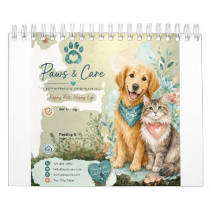 Pets,Cat Dog Sitter And Walker Calendar Planner