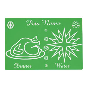 pets christmas dinner serving mat