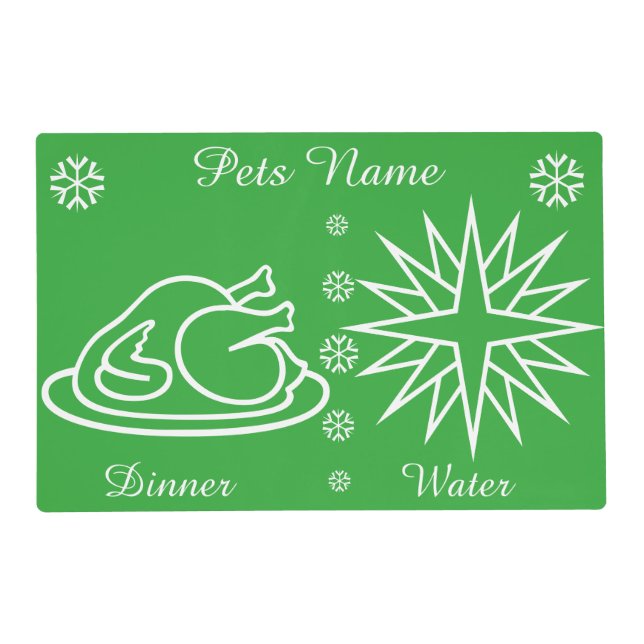 pets christmas dinner serving mat (Front)
