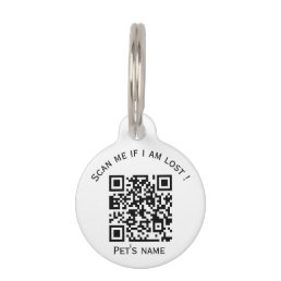 Pets code qr animal lost pet ID tag