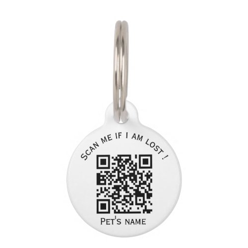 Pets code qr animal lost pet ID tag