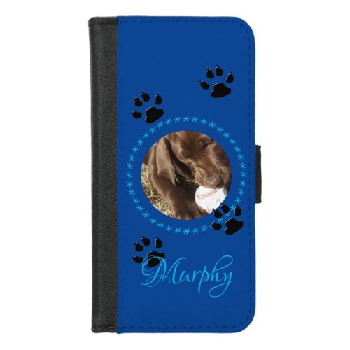 Pets Custom Phone Case bluebluewith paws