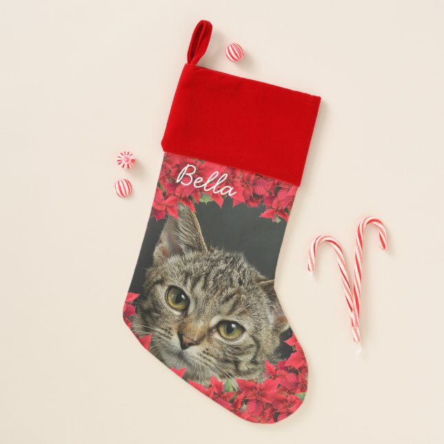 Pet's Custom Photo/ Name Christmas Stocking (Front)