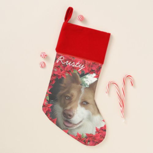 Pets Custom Photo Name Christmas Stocking