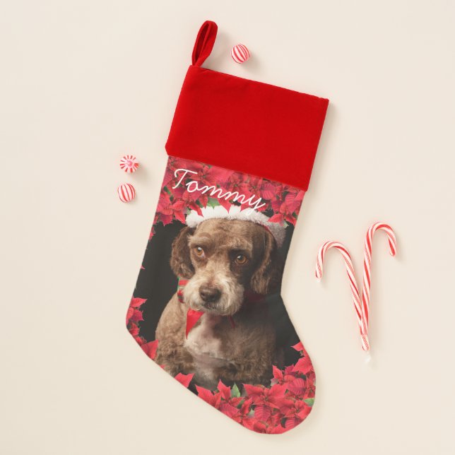 Pet's Custom Photo/ Name Christmas Stocking (Front)