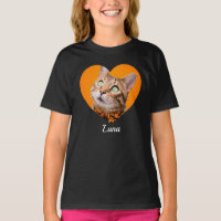 Pet's Cute Modern Typography Name and heart Photo
