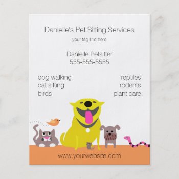 Pets: Dog Cat Bird Mouse Snake Flyer by PetProDesigns at Zazzle