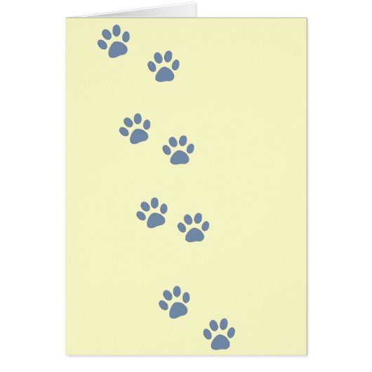pets dog cat pawprints cards (Front)