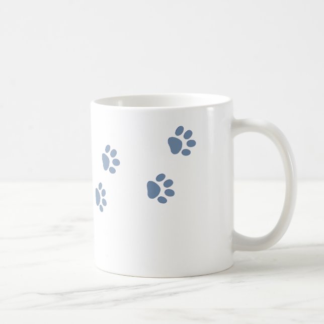 pets dog cat pawprints coffee mug (Right)