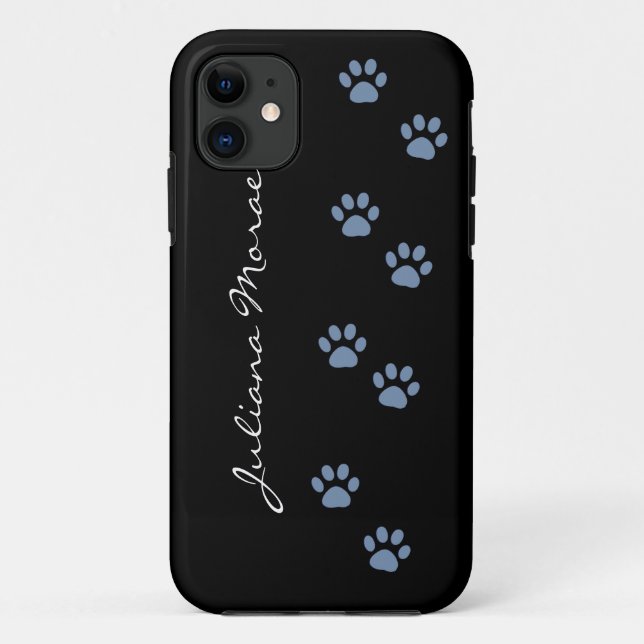 pets dog cat pawprints personalized Case-Mate iPhone case (Back)