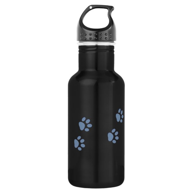 pets dog cat pawprints water bottle (Front)