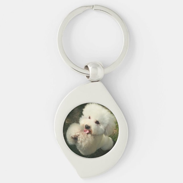 Pets, Dog, Poodle Keychain (Front)