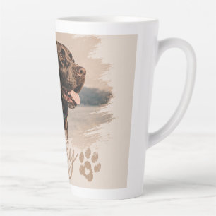 Pet's Elegant Typography Name and Photo mug