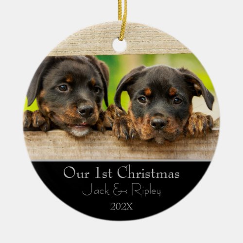 Pets First Christmas Ceramic Ornament