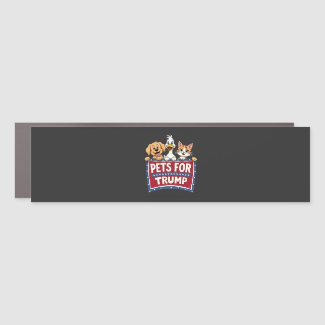 Pets For Trump Cats Maga Dogs Election Car Magnet (Front)