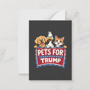 Pets For Trump Cats Maga Dogs Election Note Card