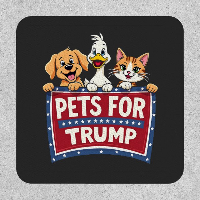 Pets For Trump Cats Maga Dogs Election Patch (Front)