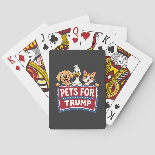 Pets For Trump Cats Maga Dogs Election Poker Cards (Back)