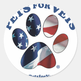 Pets for Vets Classic Round Sticker