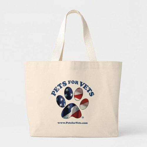 Pets for Vets Large Tote Bag