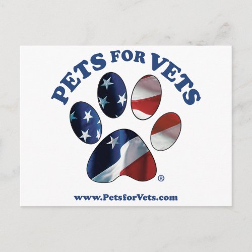 Pets for Vets Postcard
