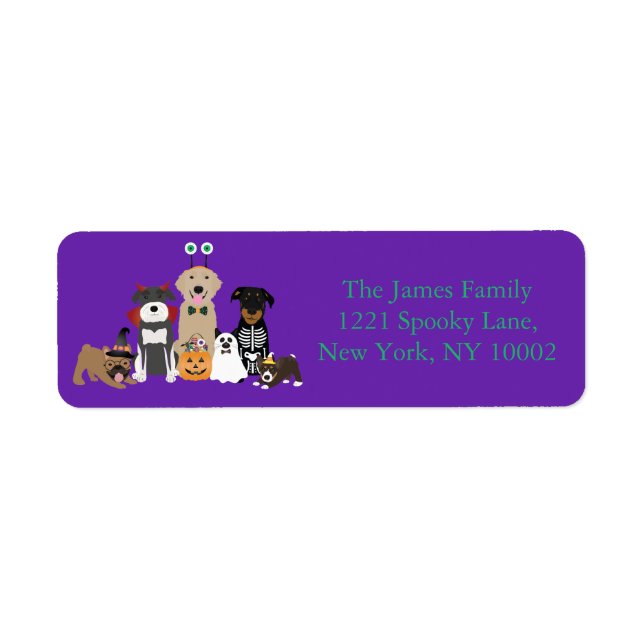 Pets Halloween Costumes Label (Front)