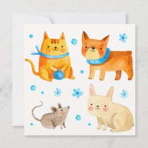 Pets Holiday Card