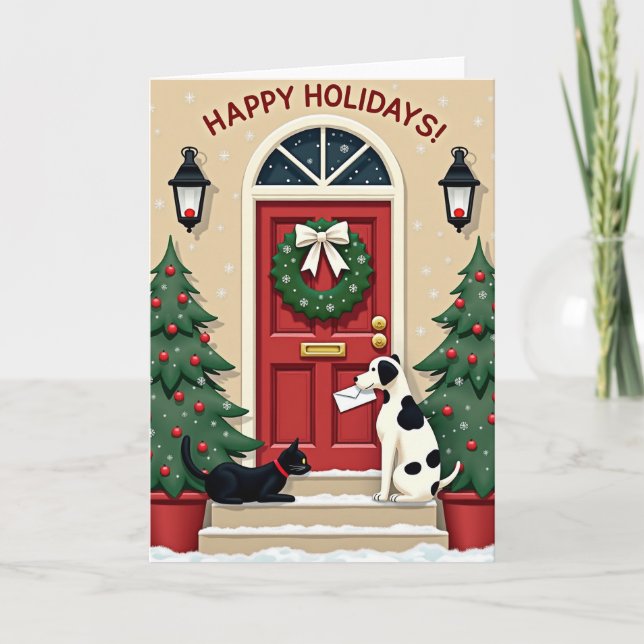 Pets Holiday Delivery Card (Front)