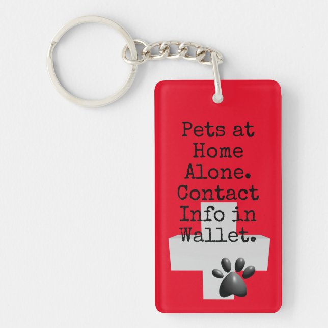 Pets ICE Contact Alert Keychain (Front)