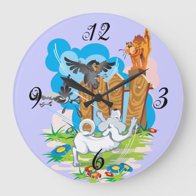 Pets in the Alley Wall Clock (Front)