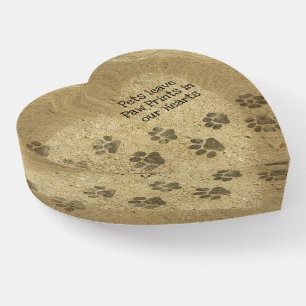 Pets leave Paw Prints in our Hearts (customizable) Paperweight