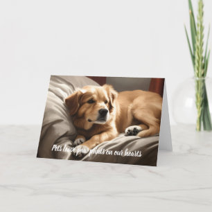 Pets leave paw prints on our heart v2 holiday card