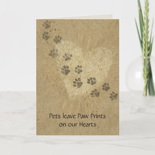 Pets leave Paw Prints on our Hearts Card (Front)
