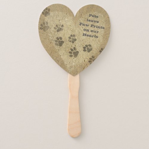 Pets leave Paw Prints on our Hearts Hand Fan