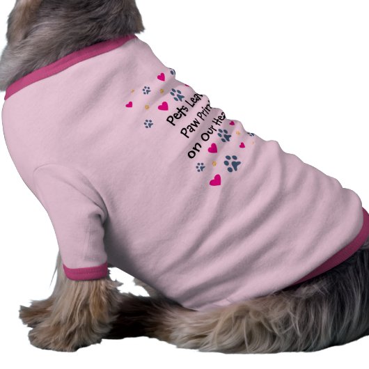 Pets Leave Paw Prints on Our Hearts Tee (Side)