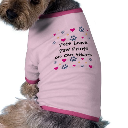 Pets Leave Paw Prints on Our Hearts Tee (Back)