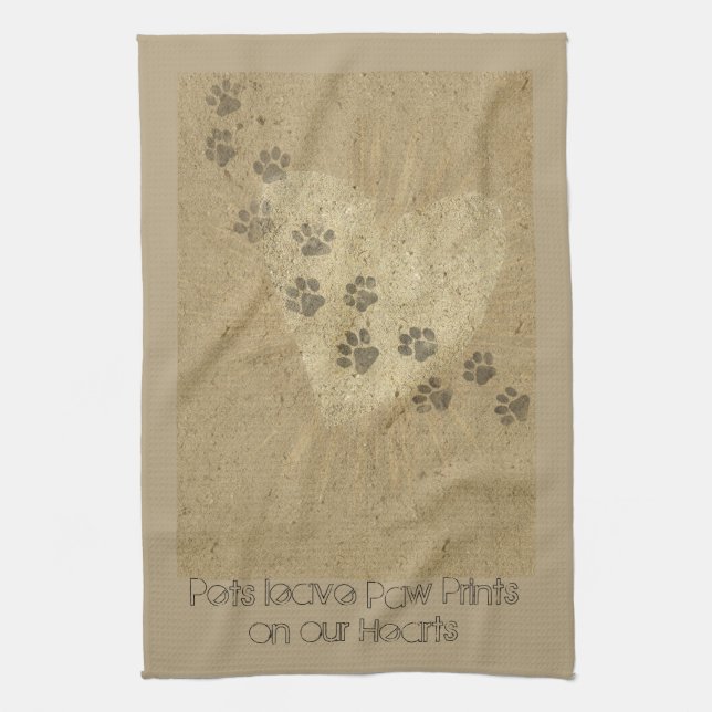 Pets leave Paw Prints on our Hearts Towel (Vertical)